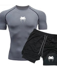 Gianni - Conjunto de playera y shorts de compresión