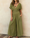 Queenie - Jumpsuit cuello en V, cintura alta