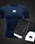 Gianni - Conjunto de playera y shorts de compresión