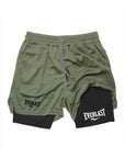 Marco - Shorts deportivos de doble capa con estampado