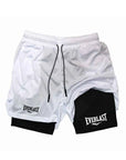 Marco - Shorts deportivos de doble capa con estampado