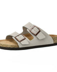 Bastian - Sandalias slide de gamuza y corcho