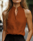 BIANCA | Top de lino con refinada simplicidad