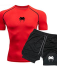 Gianni - Conjunto de playera y shorts de compresión
