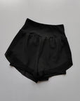 JULIETA | Pantalones cortos de entrenamiento de malla de talle alto