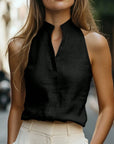 BIANCA | Top de lino con refinada simplicidad