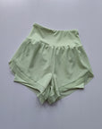 JULIETA | Pantalones cortos de entrenamiento de malla de talle alto