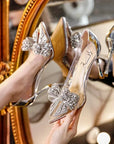 Isabela - Clear heels with bow