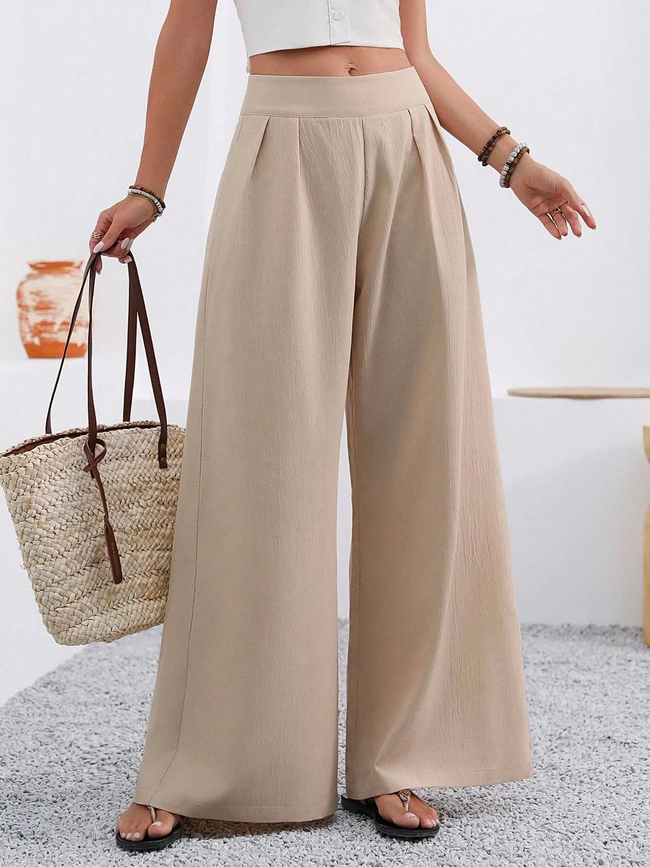 GIULIA | PANTALONE PALAZZO DALLE LINEE FLUIDE