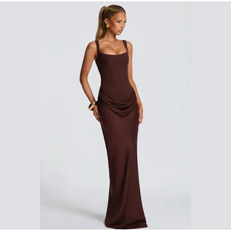 MIRELLA | ABITO MIDI ELEGANTE CON PLISSÉ MORBIDO