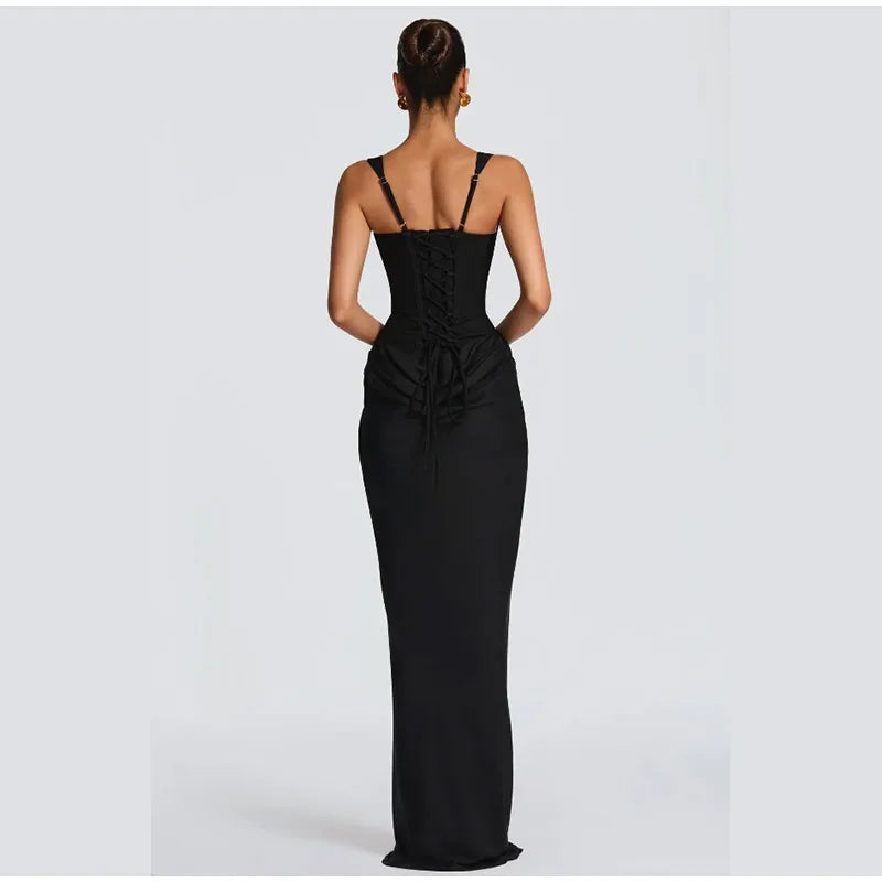 MIRELLA | ABITO MIDI ELEGANTE CON PLISSÉ MORBIDO