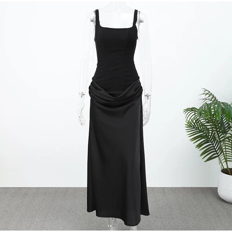 MIRELLA | ABITO MIDI ELEGANTE CON PLISSÉ MORBIDO