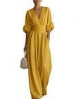 Elisa - Jumpsuit drapeado con encanto contemporáneo