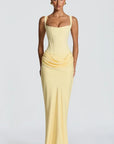 Mirella - Vestido midi elegante con pliegues suaves