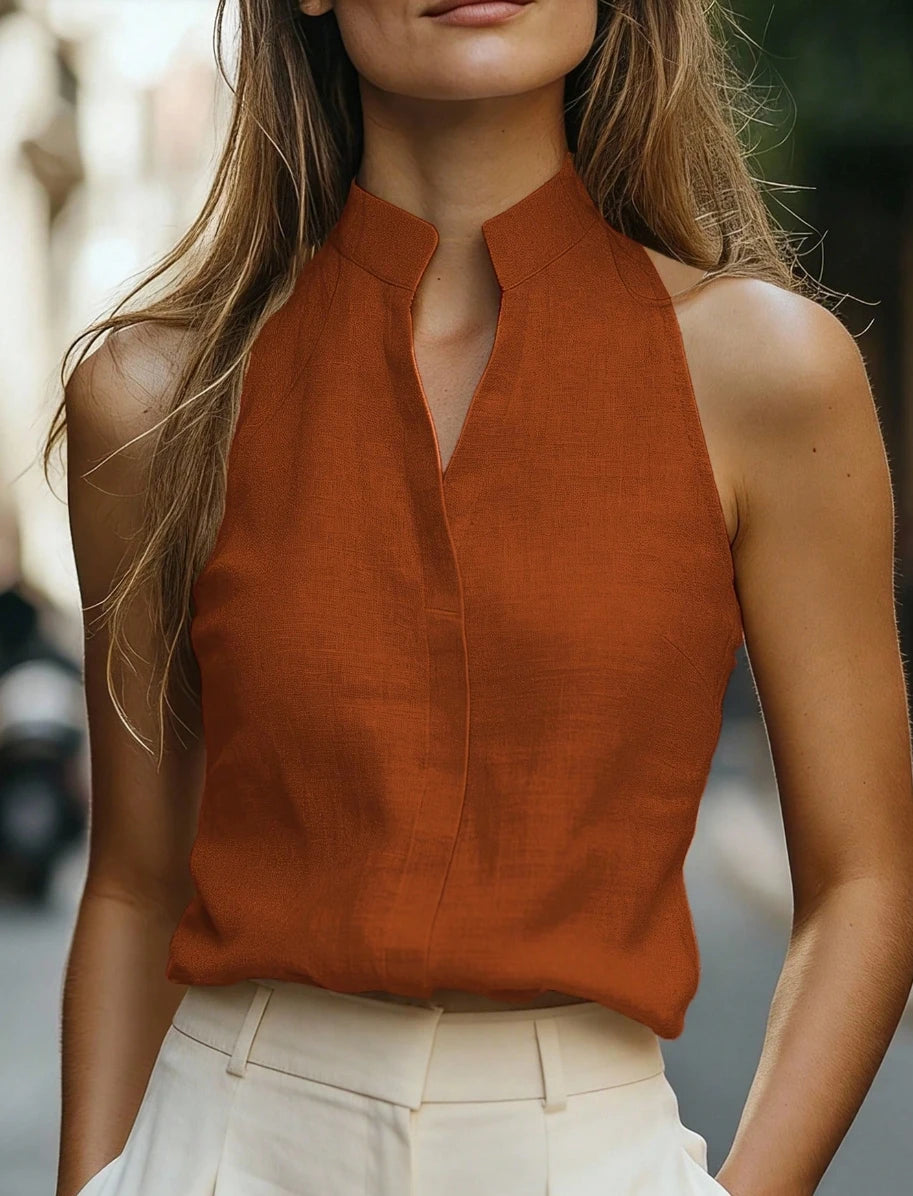 BIANCA | TOP IN LINO DALLA SEMPLICITÀ RAFFINATA