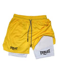 Marco - Shorts deportivos de doble capa con estampado