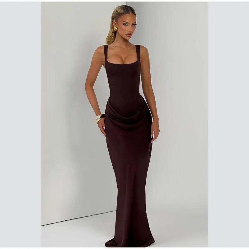 MIRELLA | ABITO MIDI ELEGANTE CON PLISSÉ MORBIDO