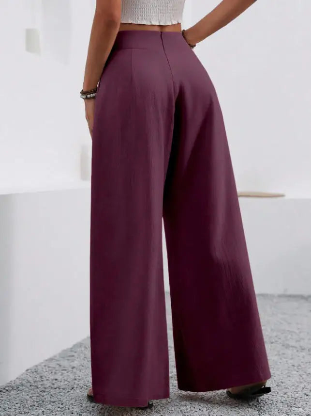 GIULIA | PANTALONE PALAZZO DALLE LINEE FLUIDE