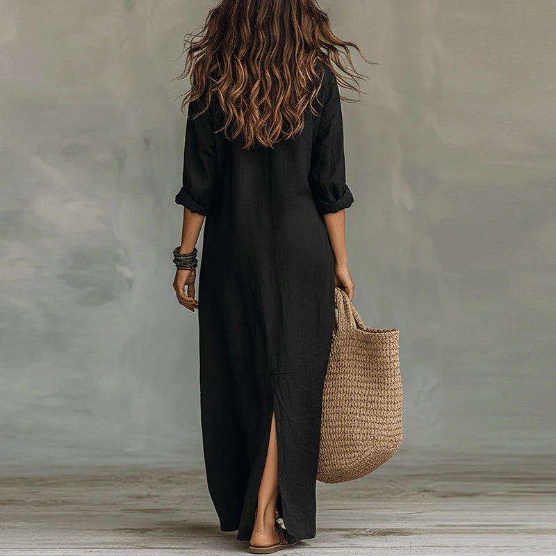 VITTORIA | ABITO CAMICIA LUNGO DAL MOVIMENTO NATURALE