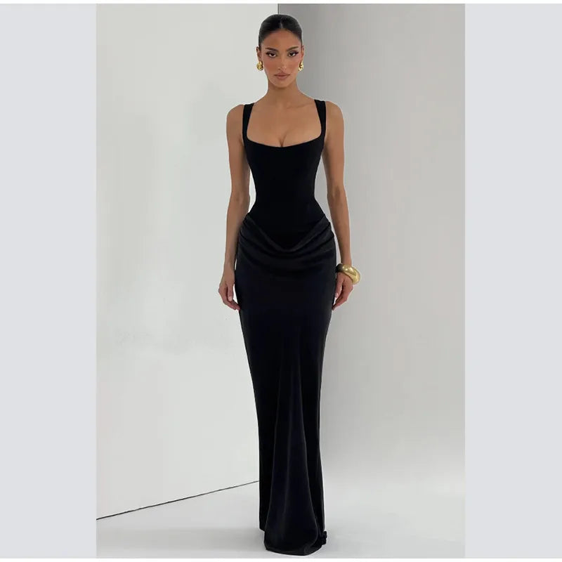MIRELLA | ABITO MIDI ELEGANTE CON PLISSÉ MORBIDO