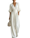 Elisa - Jumpsuit drapeado con encanto contemporáneo