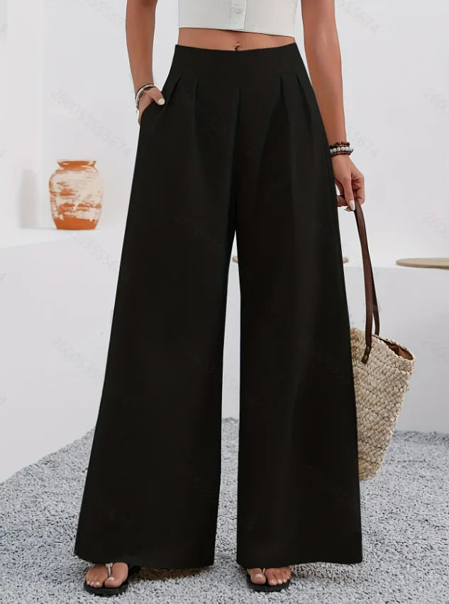 GIULIA | PANTALONE PALAZZO DALLE LINEE FLUIDE