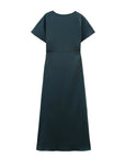 Camila - Vestido midi de satén con escote en V