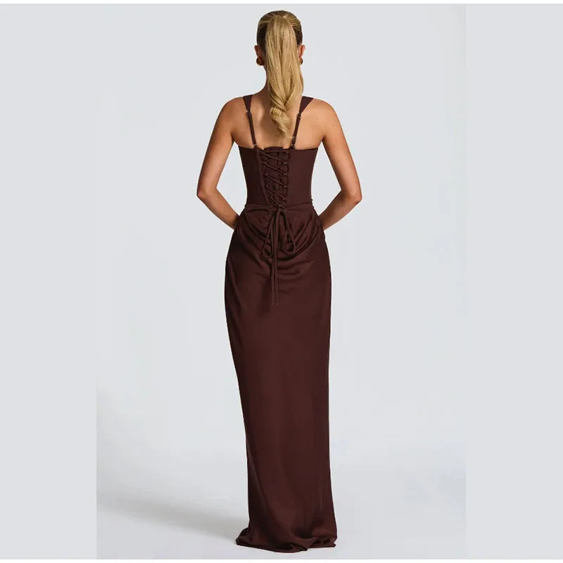 MIRELLA | ABITO MIDI ELEGANTE CON PLISSÉ MORBIDO