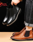 Jonas - Botines Chelsea retro de piel sintética