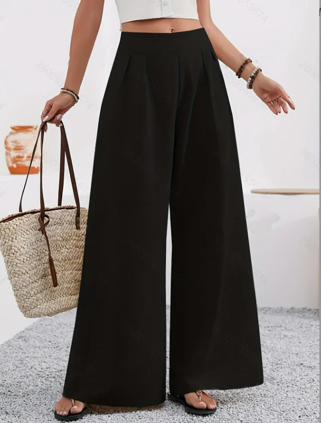 GIULIA | PANTALONE PALAZZO DALLE LINEE FLUIDE