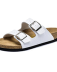 Bastian - Sandalias slide de gamuza y corcho