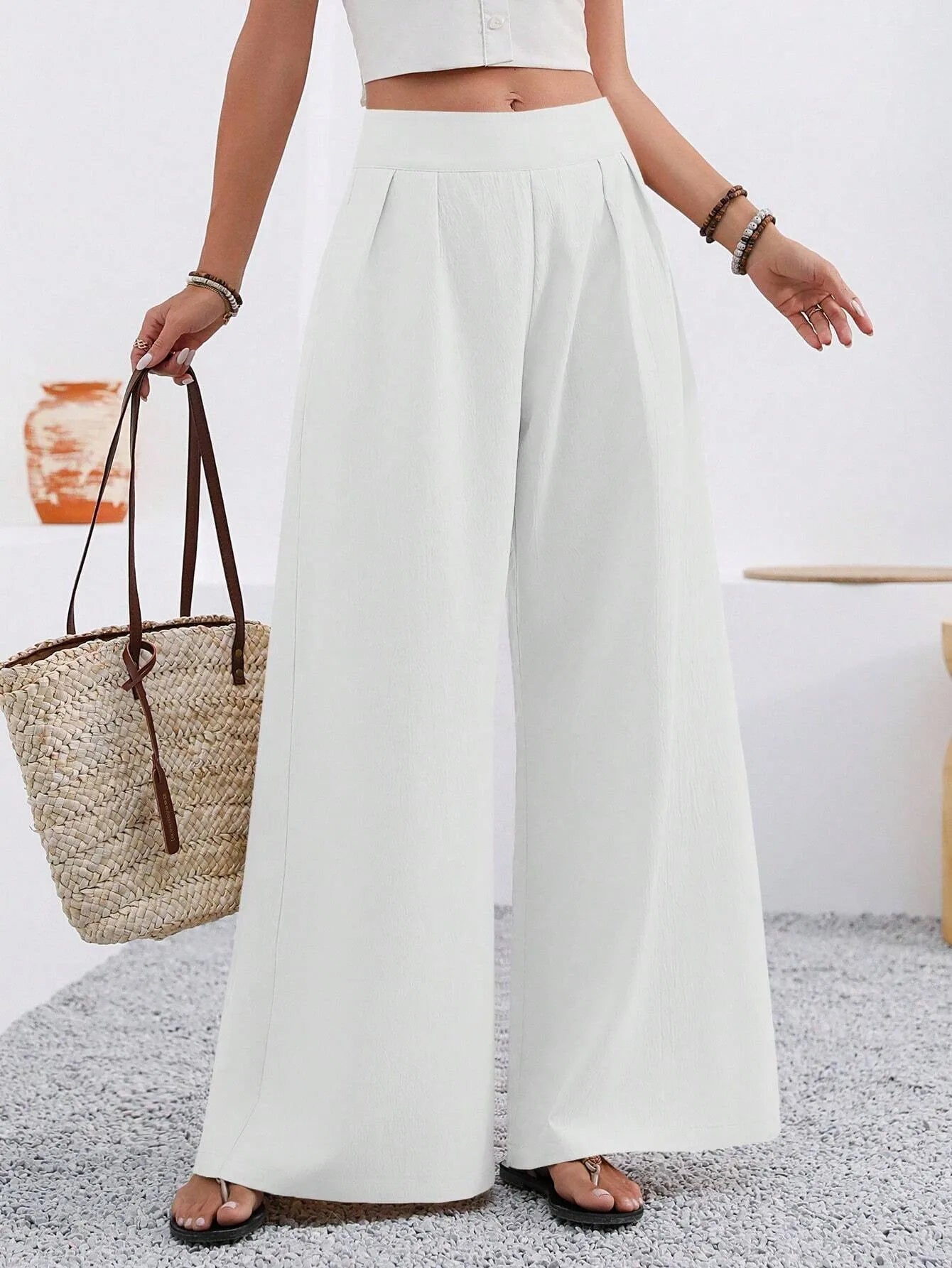 GIULIA | PANTALONE PALAZZO DALLE LINEE FLUIDE