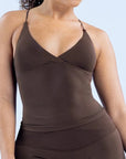 HELENA | Camiseta sin mangas sin espalda cruzada al frente