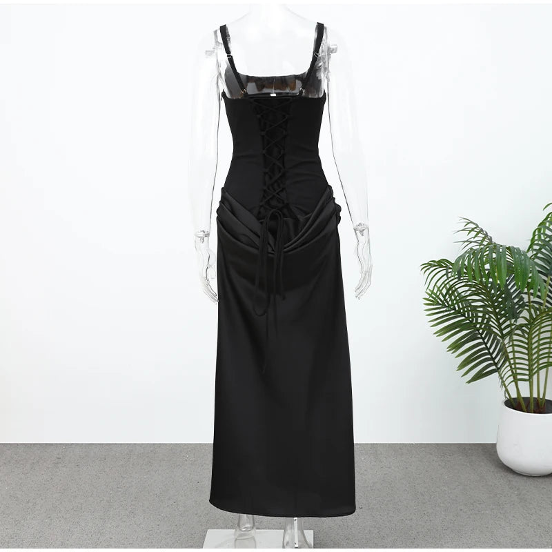 MIRELLA | ABITO MIDI ELEGANTE CON PLISSÉ MORBIDO