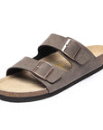 Bastian - Sandalias slide de gamuza y corcho