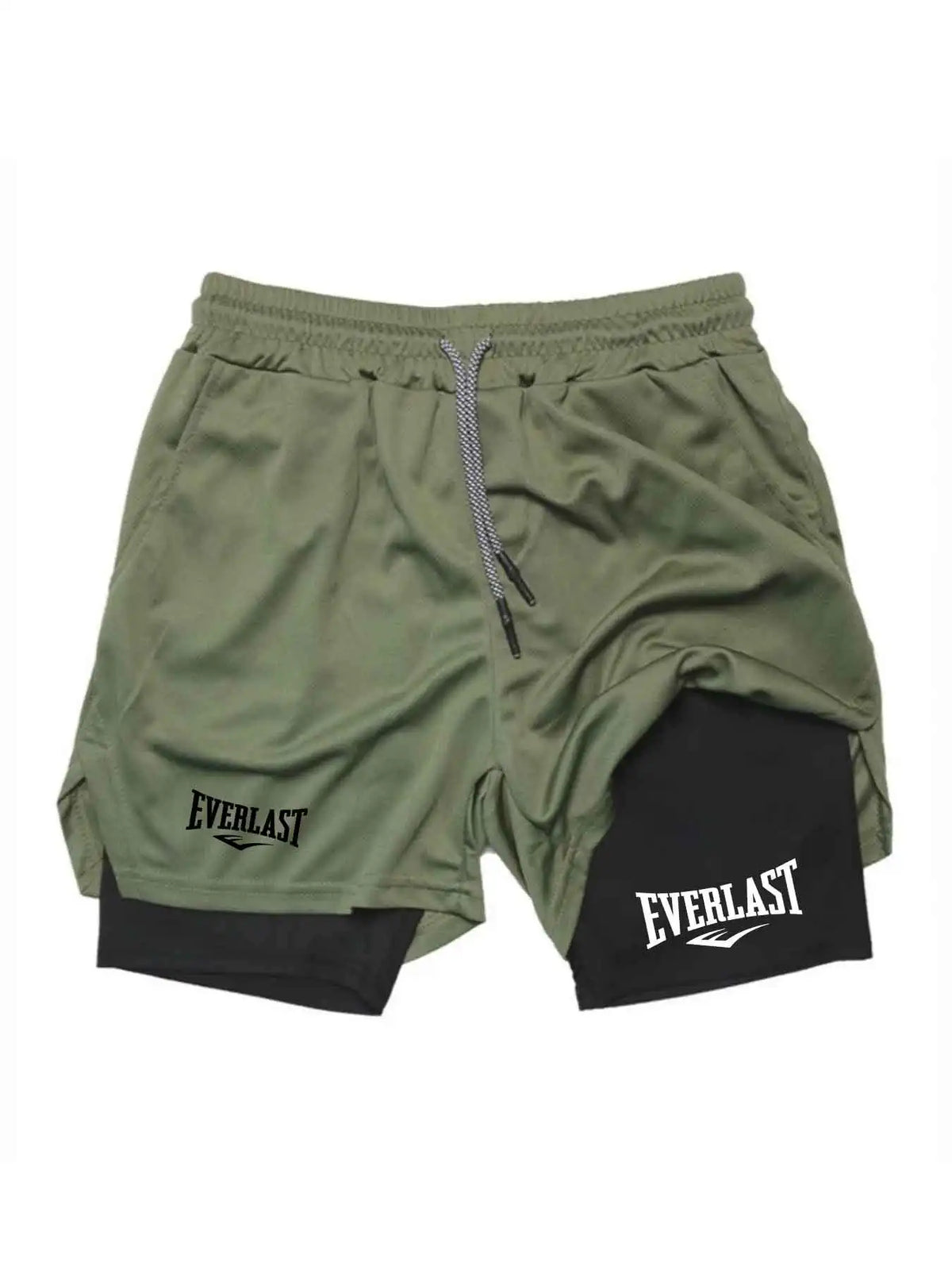 Marco - Shorts deportivos de doble capa con estampado