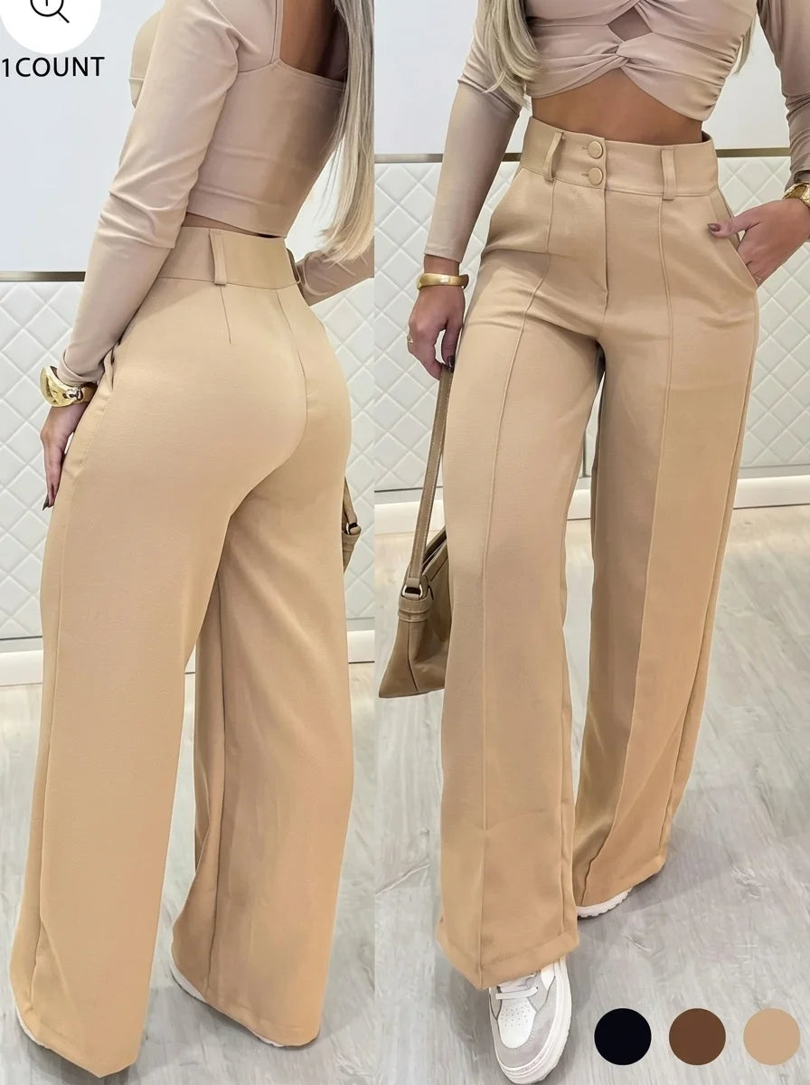 ELENA | PANTALONE AMPIO DALL'ELEGANZA ESSENZIALE