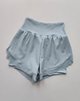 JULIETA | Pantalones cortos de entrenamiento de malla de talle alto