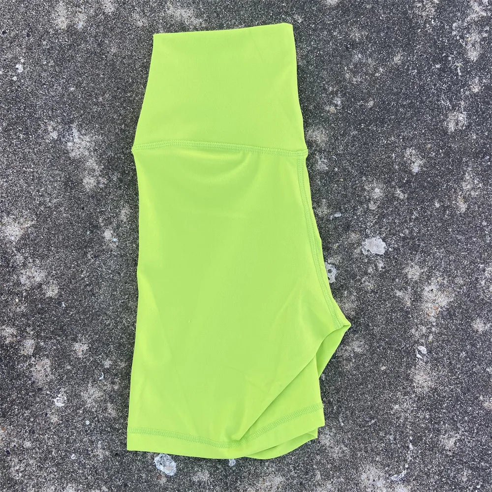 KATIA | Pantalones Cortos de Entrenamiento de Cintura Alta con Bolsillos