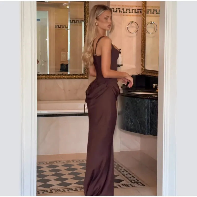 MIRELLA | ABITO MIDI ELEGANTE CON PLISSÉ MORBIDO
