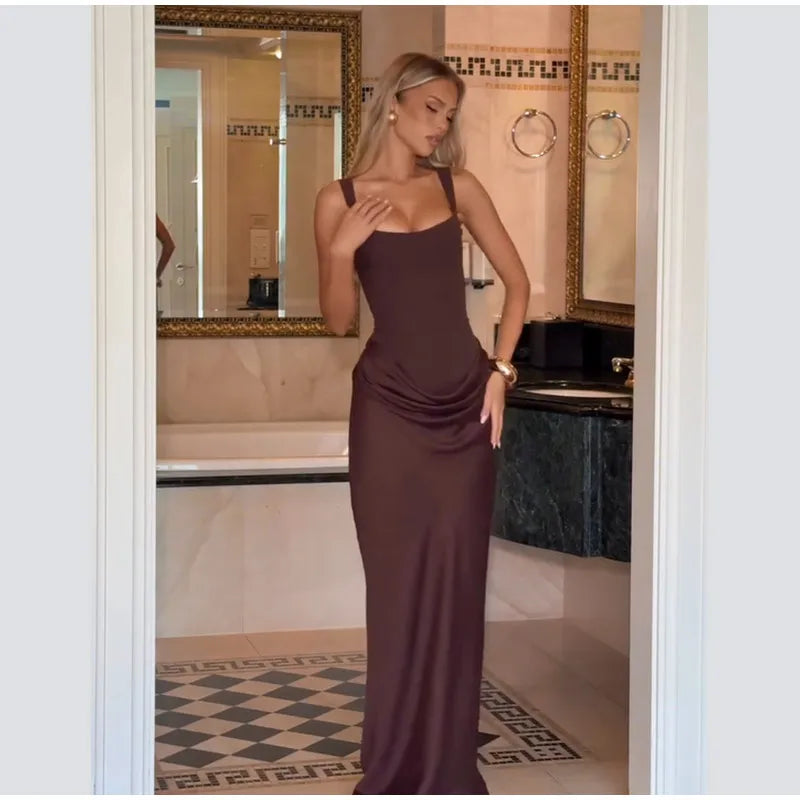 MIRELLA | ABITO MIDI ELEGANTE CON PLISSÉ MORBIDO