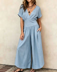 Queenie - Jumpsuit cuello en V, cintura alta