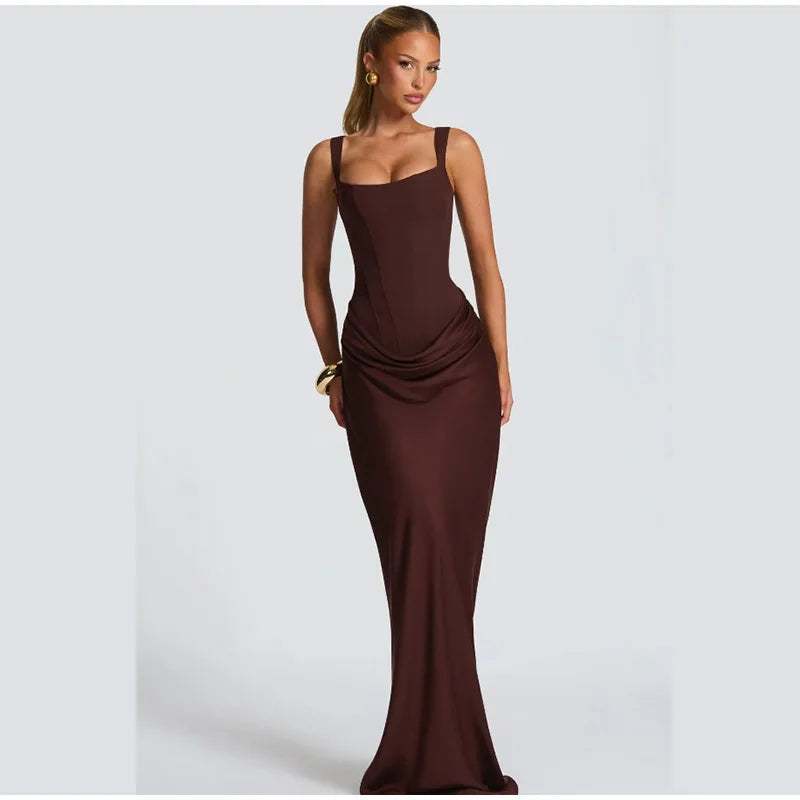 MIRELLA | ABITO MIDI ELEGANTE CON PLISSÉ MORBIDO