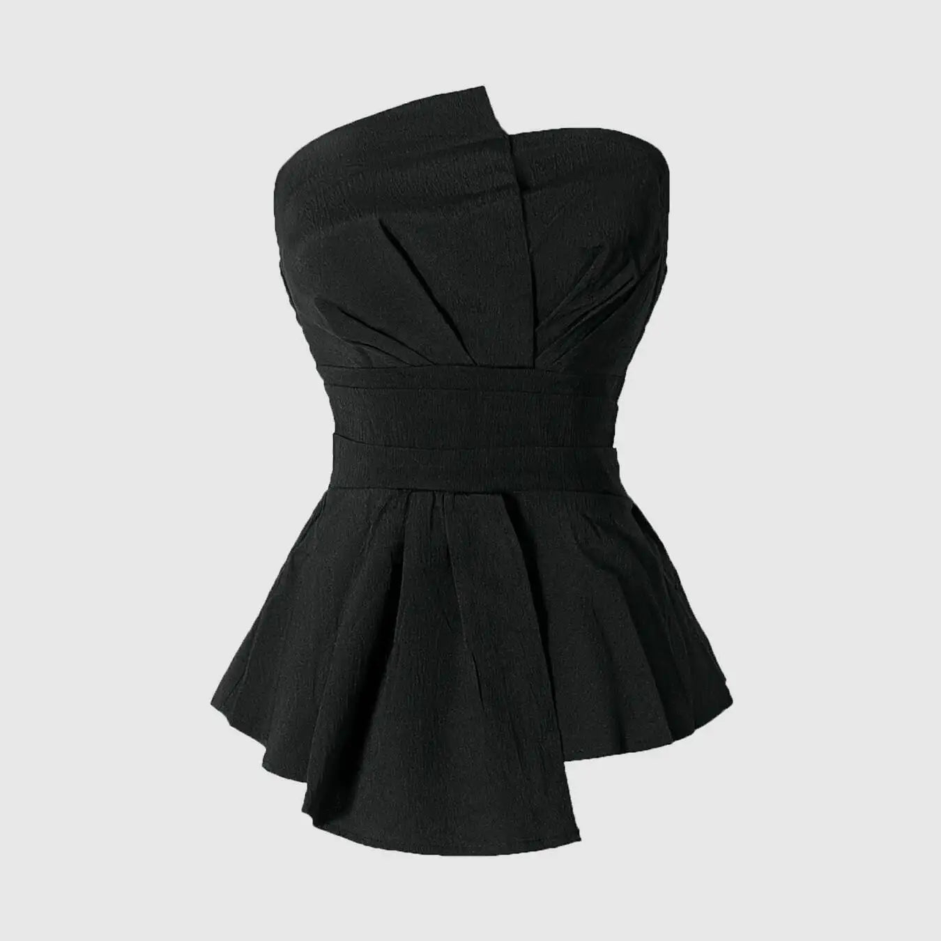 ISABELLA | TOP BUSTIER CON BALZA SCULTUREA