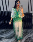 Rosalind - Conjunto de dos piezas floral con pantalón