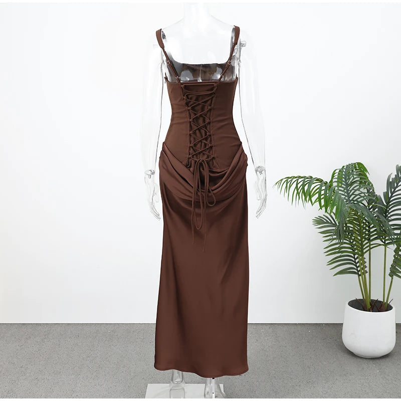 MIRELLA | ABITO MIDI ELEGANTE CON PLISSÉ MORBIDO