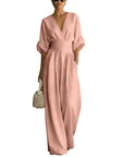Elisa - Jumpsuit drapeado con encanto contemporáneo