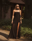 Yolanda - Vestido de fiesta de chiffon sin tirantes