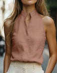 BIANCA | Top de lino con refinada simplicidad