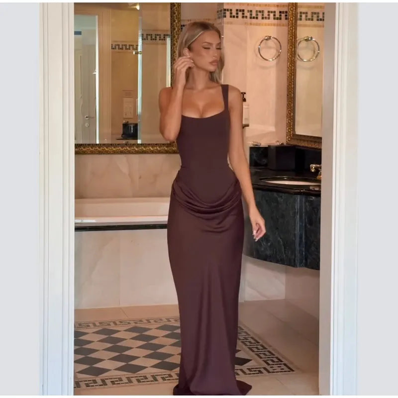 MIRELLA | ABITO MIDI ELEGANTE CON PLISSÉ MORBIDO